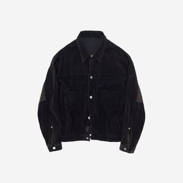 (3) 폴리테루 1011 페이즐리 트러커 자켓 코듀로이 다크퍼플네이비