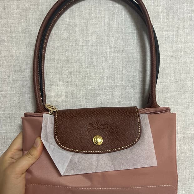 롱샴 르 플리아쥬 오리지널 숄더백 M 핑크티 컬러