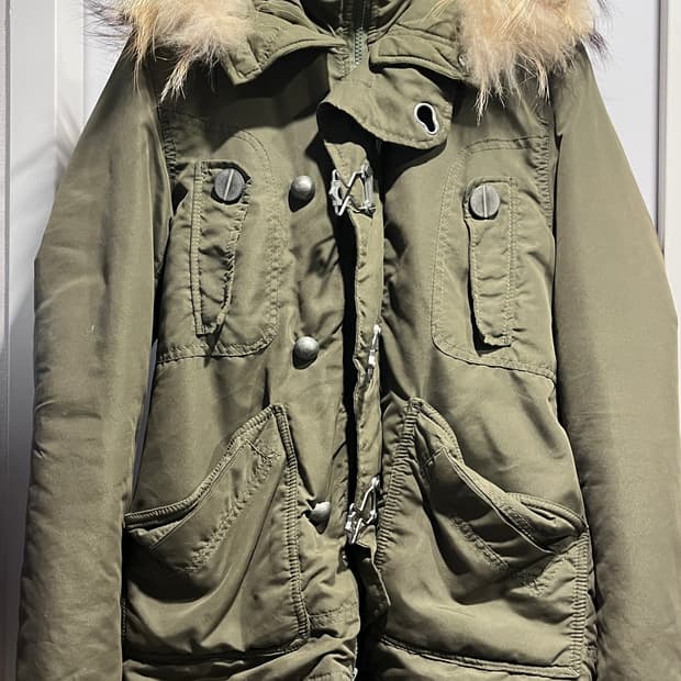 SLY military 퍼 카키 점퍼 