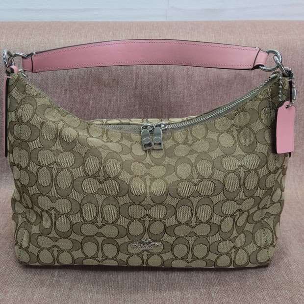 코치(Coach) 테일리 숄더 백 인 시그니처 캔버스 