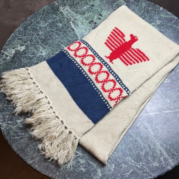 빈티지 썬더버드 울 머플러 목도리