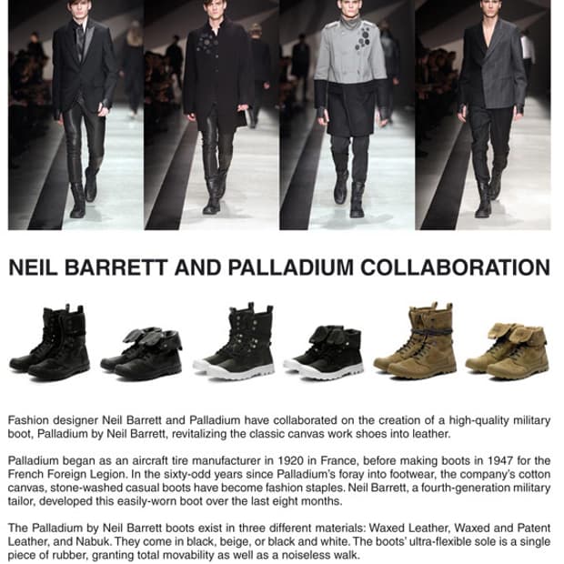 닐 바렛 x 팔라디움 콜라보 NB BAGGY BLACK 가죽 부츠 260