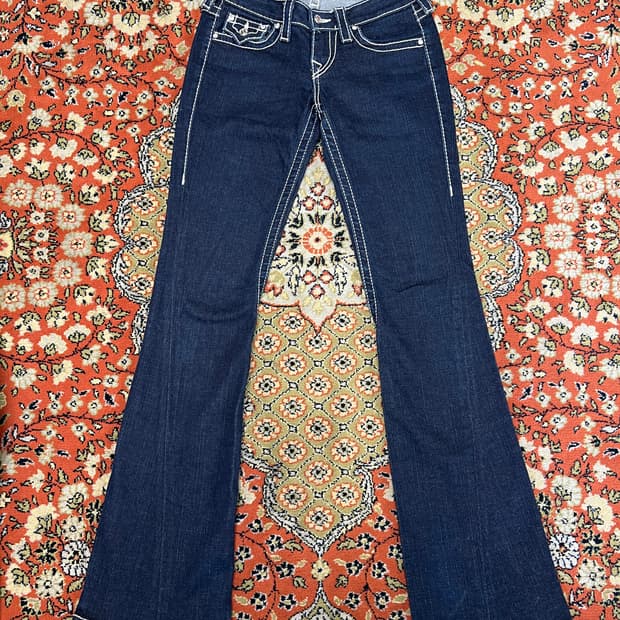 [27] 트루릴리전 디스코 조이 빅 티 진청 부츠컷 데님팬츠