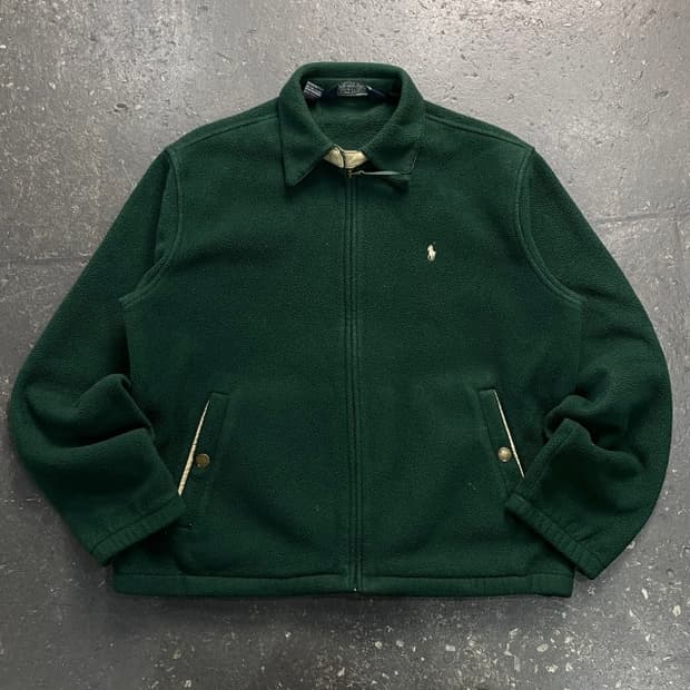 100 폴로 그린 폴라텍 블루종 후리스 자켓 