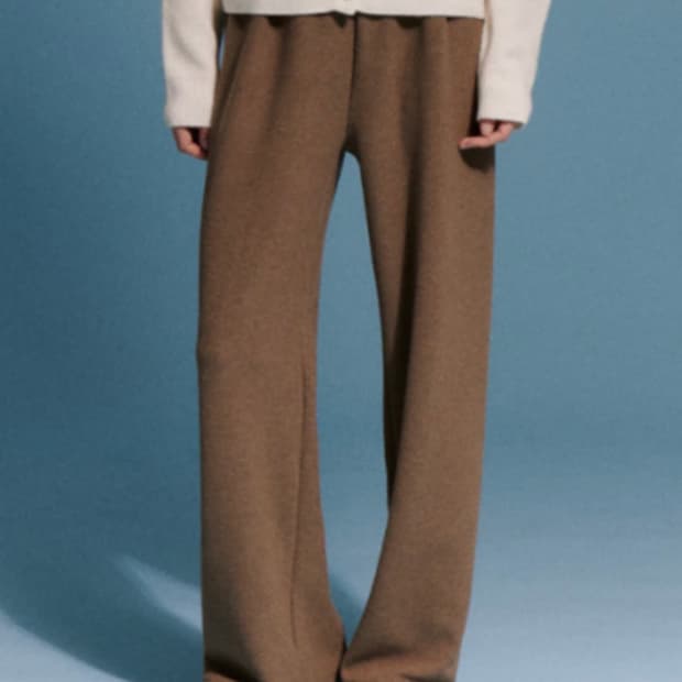Lo61 울 밴딩 팬츠 브라운