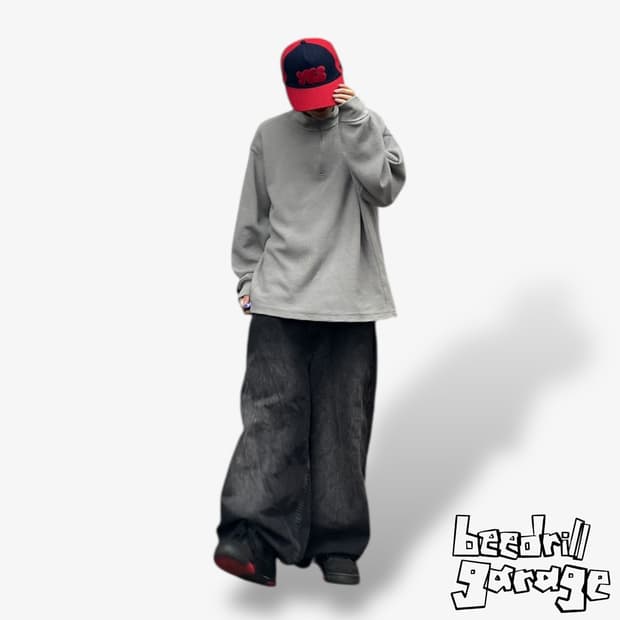 GU 헤비 와플 하프집 풀오버