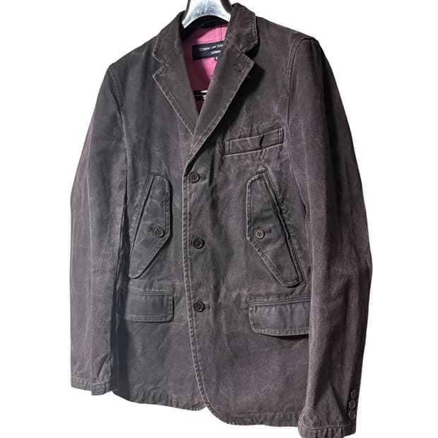 꼼데가르송 옴므 크랙 데님자켓