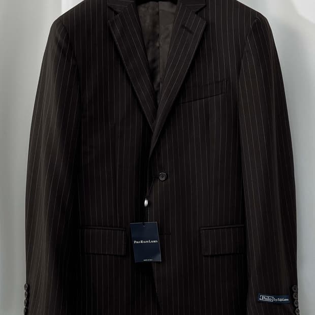폴로 랄프로렌 꼬르넬리아니 이태리 콩그레스맨 핀스트라이프 버진울 수트자켓