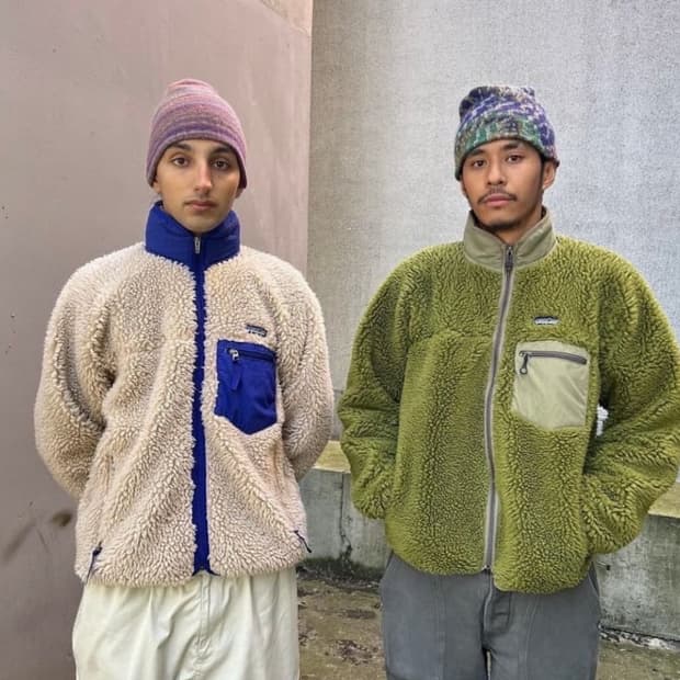 파타고니아 플리스 카키그린색상 S