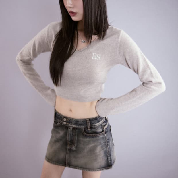 [새것] 애즈온 ason - x detailed skirt X디테일치마S