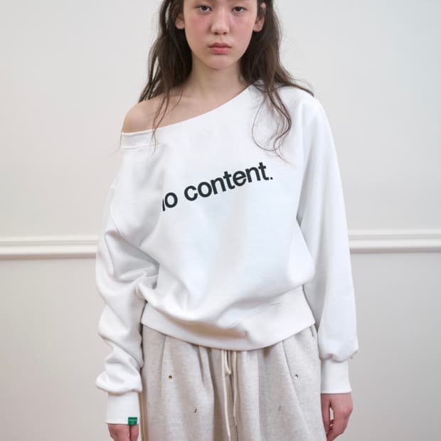 노컨텐츠 보트넥 스웻셔츠 화이트
