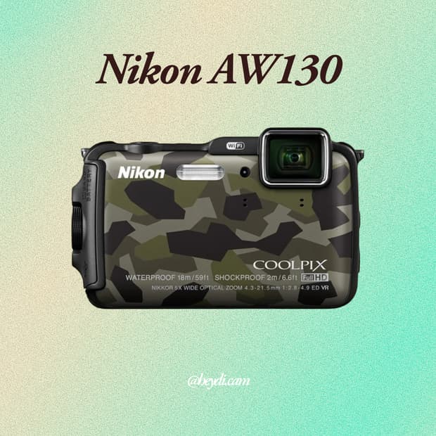 (희귀매물)니콘 쿨픽스 aw130 카모플라쥬 Nikon aw130