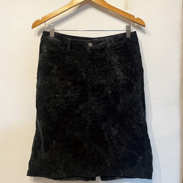 #vintage flower midi skirt