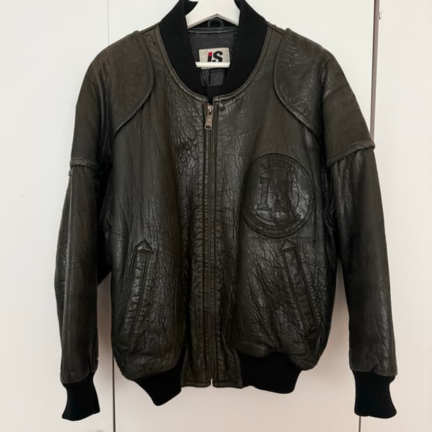 80s 이세미미야케 IS 레더봄버 (L-XL)