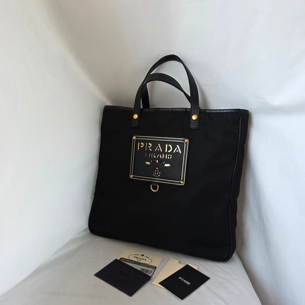 [정품 PRADA] 프라다 금장 나일론 토트백 여성 서류가방