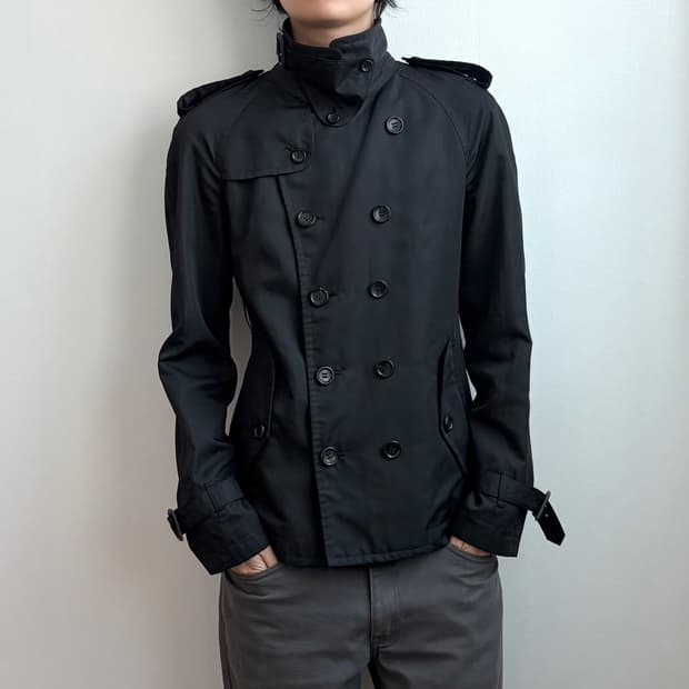 꼼데가르송 옴므플러스 숏 트렌치 자켓