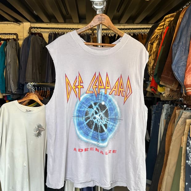 데프 레퍼드 락밴드 프린팅 나시