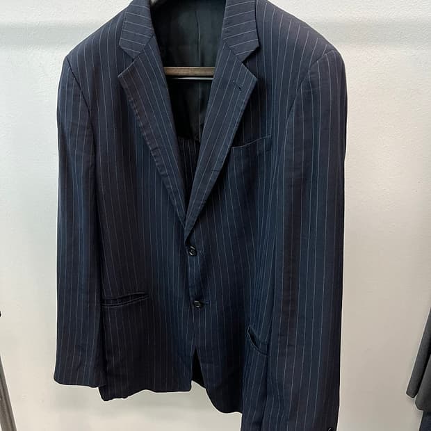 110) 알마니꼴레지오니 스트라이프 린넨자켓 