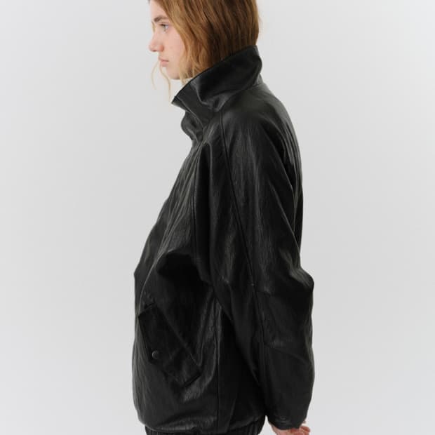 레터 evon leather jumper 레더 점퍼