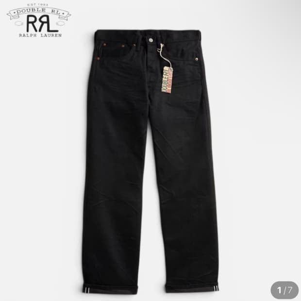 RRL더블알엘 블랙온블랙 빈파포(33x30)
