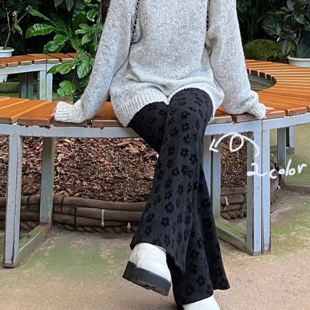 플라워 밴딩 부츠컷