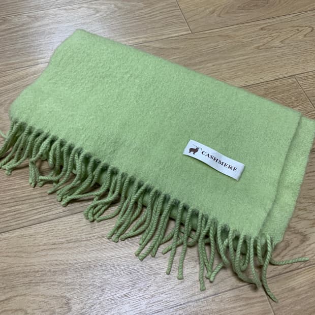 메로나 연두색 캐시미어 머플러