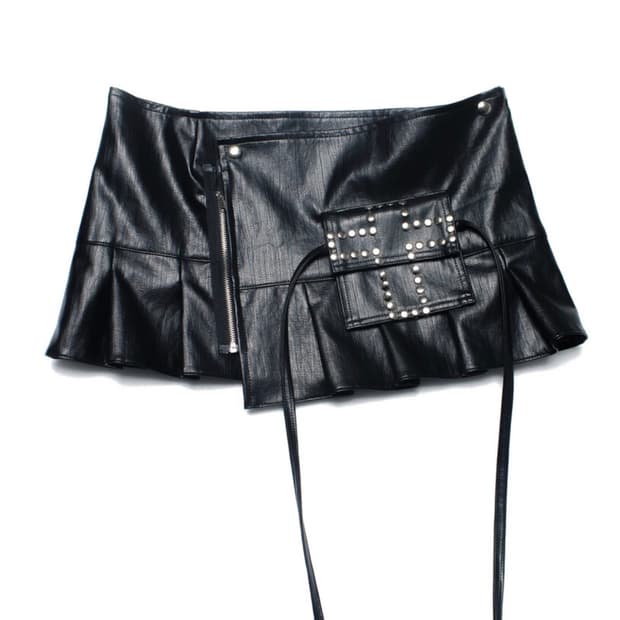 taae 태 Pleated Wrap Skirt 001 s