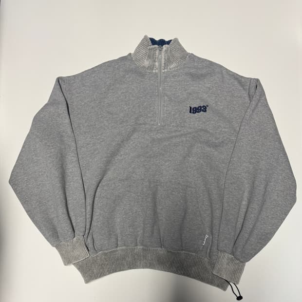 1993스튜디오 코듀로이 카라 빅 사이즈 기모 반집업 맨투맨 2XL