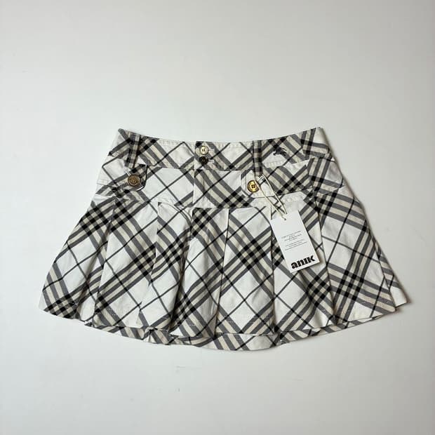 버버리 블루라벨 플리츠 미니 스커트 PN8344