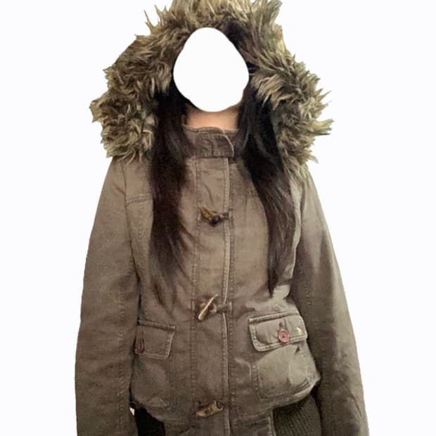 아베크롬비 Y2K 투웨이 떡볶이 울프죠 퍼 봄버자켓