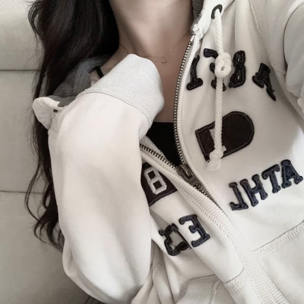 아베크롬비 흰파 후드집업
