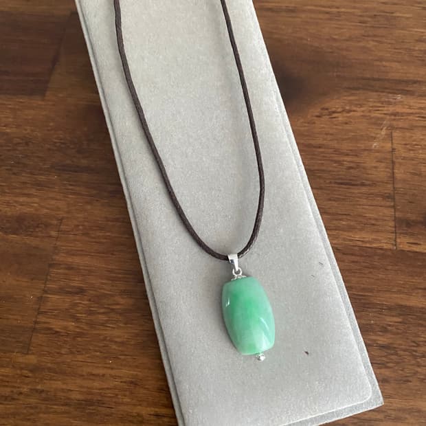 천연 비취 펜던트 실버 목걸이(925)