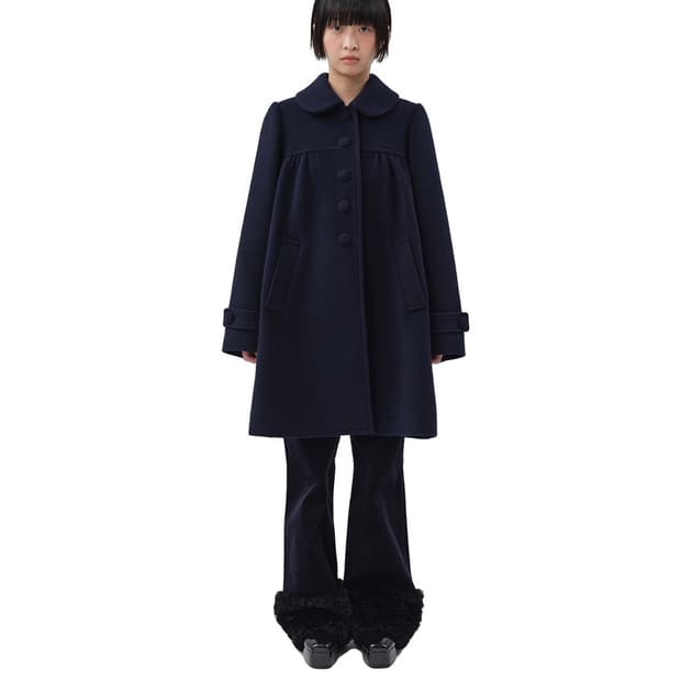 복복 girl coat navy