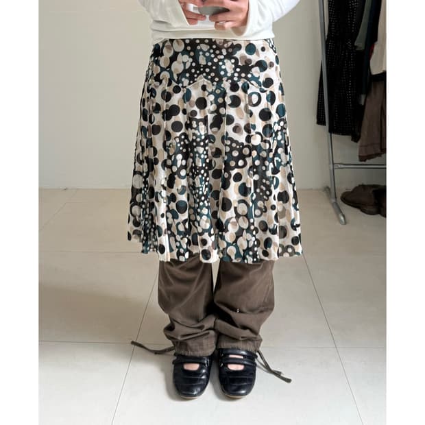 빈티지 도트 스커트