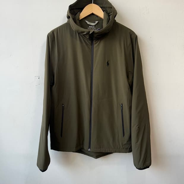 10245 - 폴로 랄프로렌 카키 후드 집업 다운 자켓