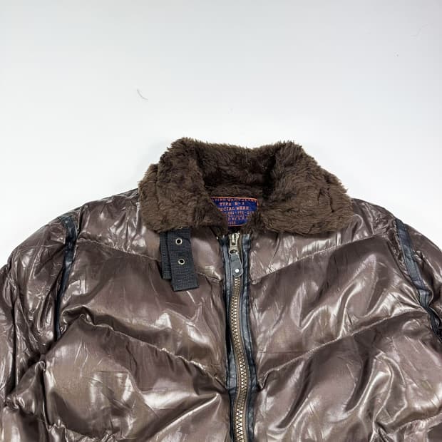 VTG 빈티지 재팬 브라운 무스탕 패딩 점퍼 (L)