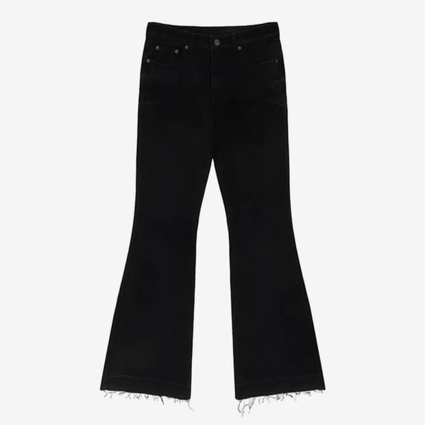 BACK POCKET POINT WASHED BOOTS CUT DENIM