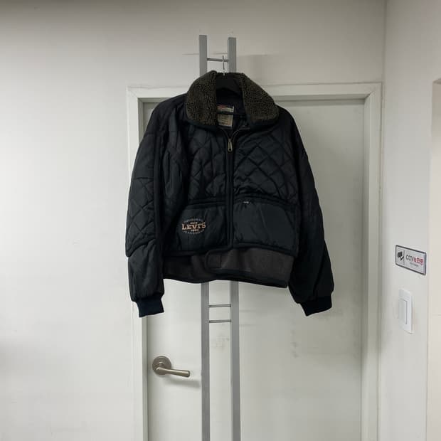리바이스 90s 퀄팅 자켓 블랙 -