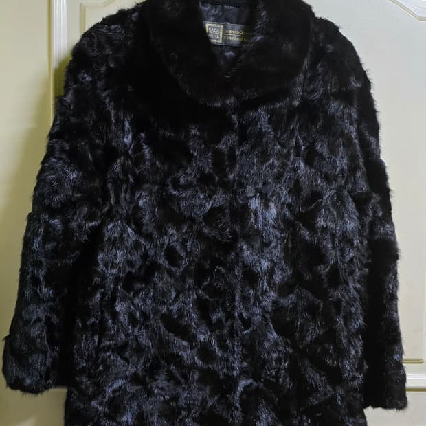 SAGA MINK BLACK 최고급 밍크코트 66사이즈 