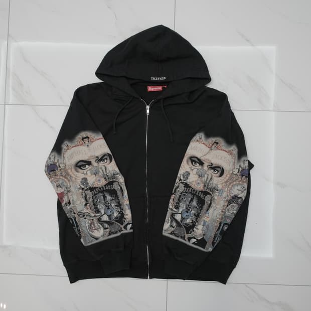 [XL] 슈프림 마이클 잭슨 데인저러스 집업 후드 블랙