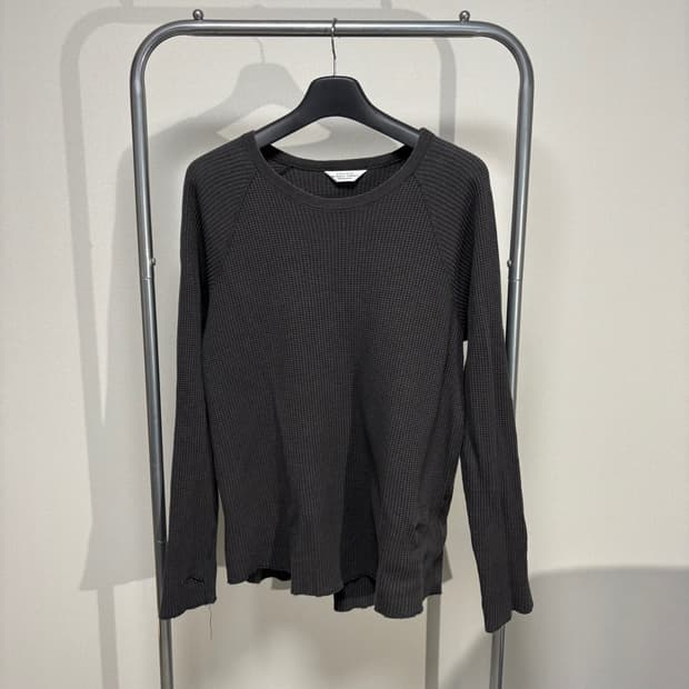 2) unused 언유즈드 핑거홀 와플 티셔츠