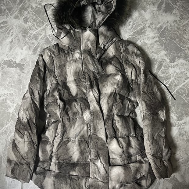 grunge fur padding jumper