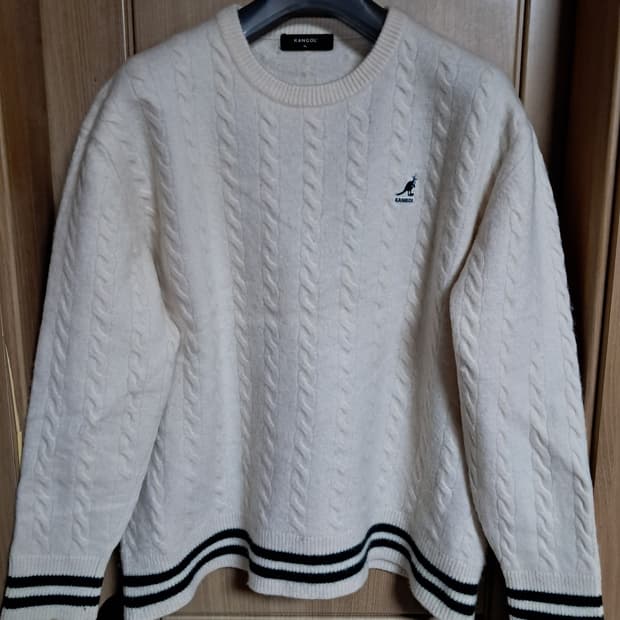 캉골 꽈배기 니트 스웨터 XL