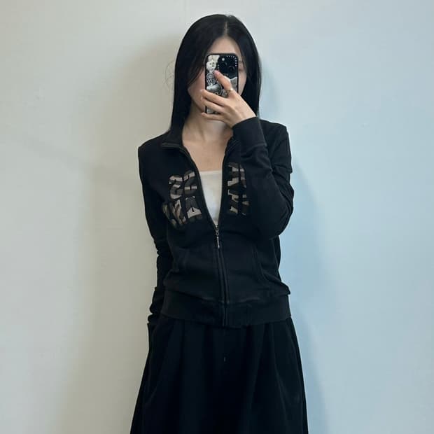 Guess 게스 패턴 블랙 코튼 져지