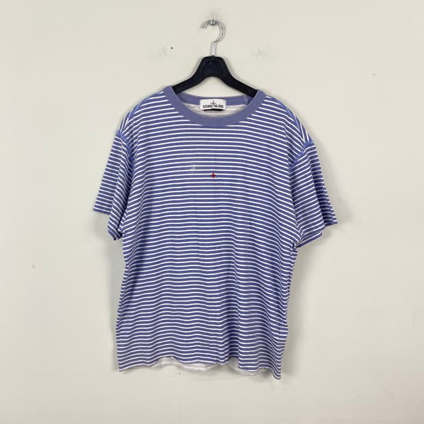 스톤아일랜드 마리나 스트라이프 반팔티 L