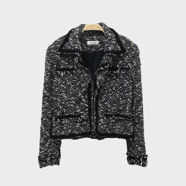 스피치오 BY 이세이 미야케 울 혼방 트위드 자켓 62224