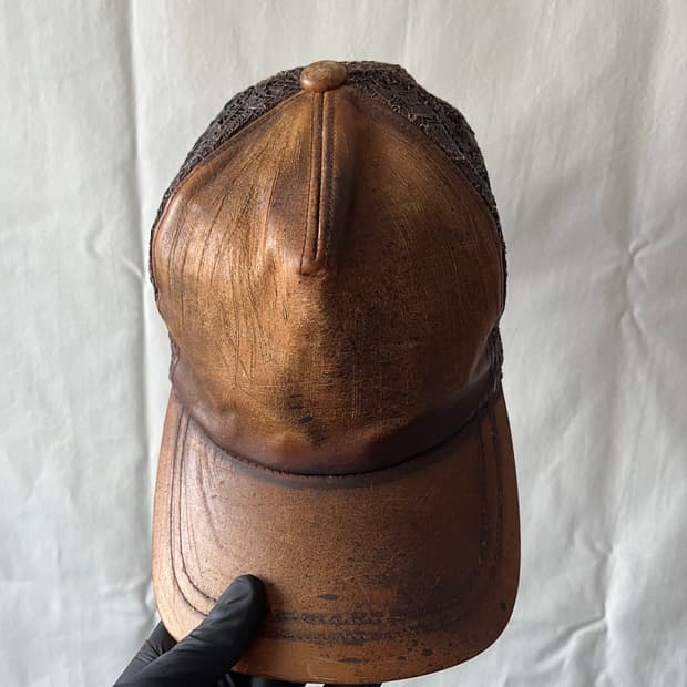 CA4LA COW SKIN LEATHER CAP