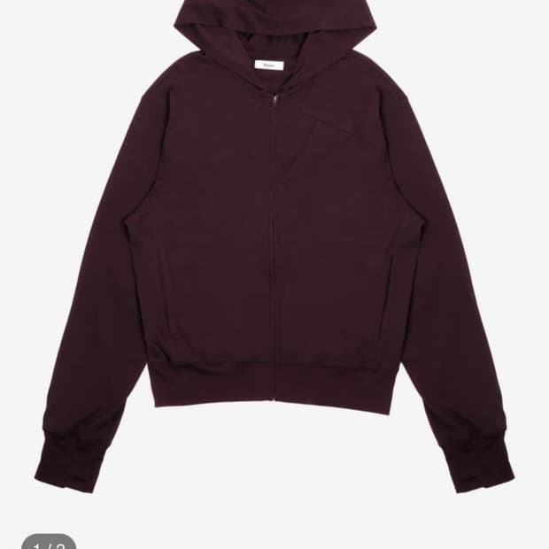 Asien 버건디 후드집업