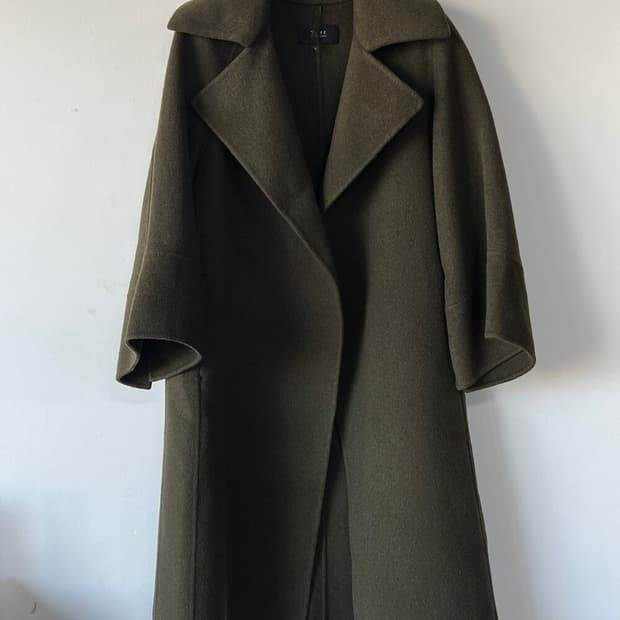 타임 핸드메이드 캐시미어 롱 코트