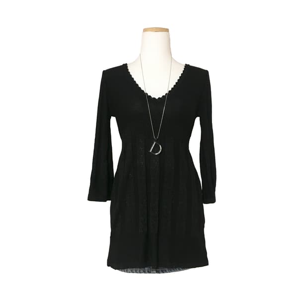 글리터 슬림핏 7부 니트